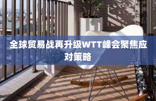 全球贸易战再升级WTT峰会聚焦应对策略