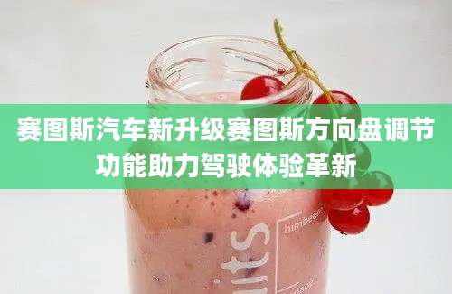 赛图斯汽车新升级赛图斯方向盘调节功能助力驾驶体验革新