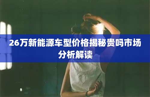 26万新能源车型价格揭秘贵吗市场分析解读