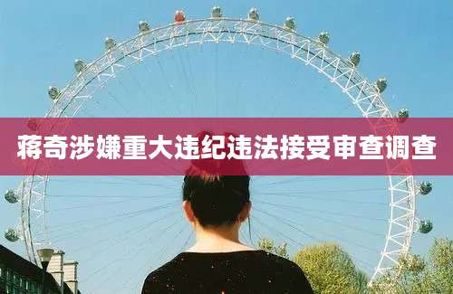 蒋奇涉嫌重大违纪违法接受审查调查