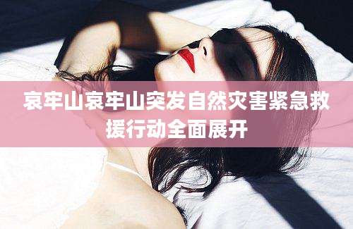 哀牢山哀牢山突发自然灾害紧急救援行动全面展开