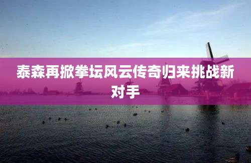 泰森再掀拳坛风云传奇归来挑战新对手