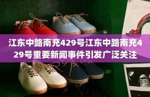 江东中路南充429号江东中路南充429号重要新闻事件引发广泛关注