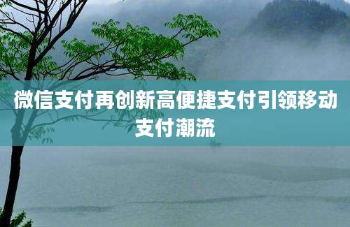 微信支付再创新高便捷支付引领移动支付潮流