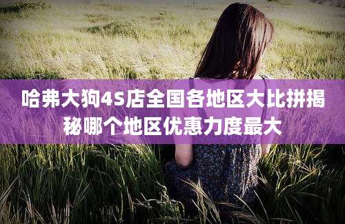 哈弗大狗4S店全国各地区大比拼揭秘哪个地区优惠力度最大