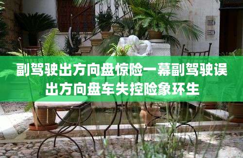 副驾驶出方向盘惊险一幕副驾驶误出方向盘车失控险象环生