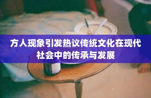 方人现象引发热议传统文化在现代社会中的传承与发展