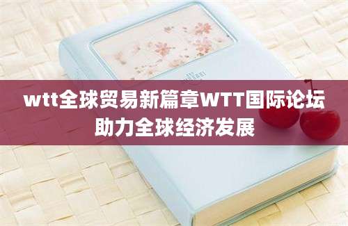 wtt全球贸易新篇章WTT国际论坛助力全球经济发展