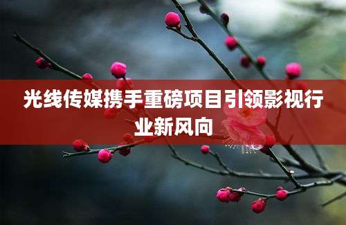 光线传媒携手重磅项目引领影视行业新风向