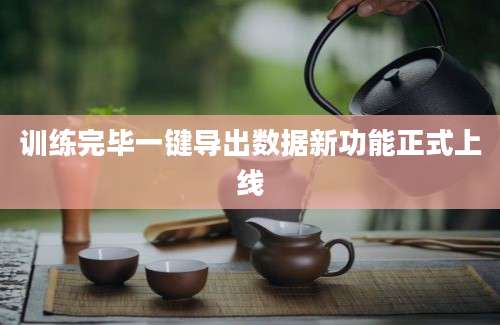 训练完毕一键导出数据新功能正式上线