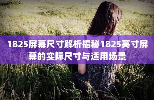 1825屏幕尺寸解析揭秘1825英寸屏幕的实际尺寸与适用场景