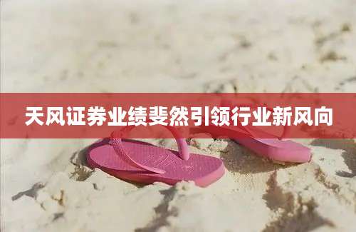 天风证券业绩斐然引领行业新风向