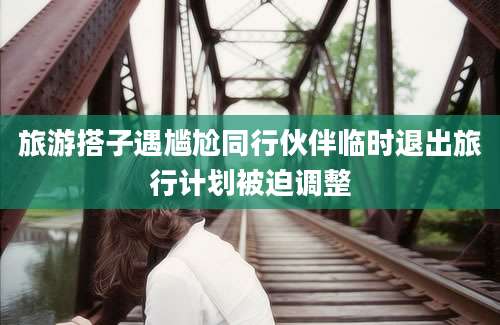 旅游搭子遇尴尬同行伙伴临时退出旅行计划被迫调整