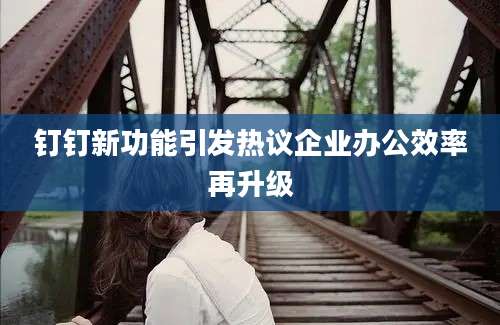 钉钉新功能引发热议企业办公效率再升级