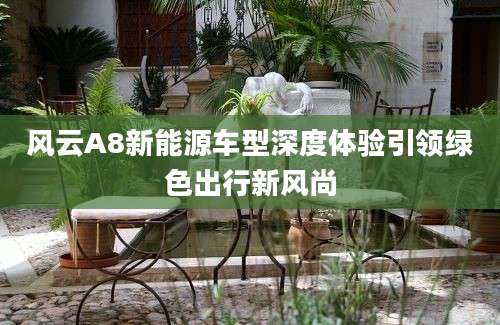 风云A8新能源车型深度体验引领绿色出行新风尚