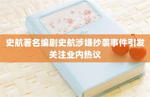 史航著名编剧史航涉嫌抄袭事件引发关注业内热议