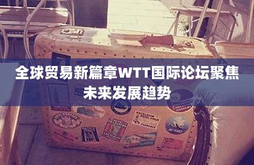 全球贸易新篇章WTT国际论坛聚焦未来发展趋势