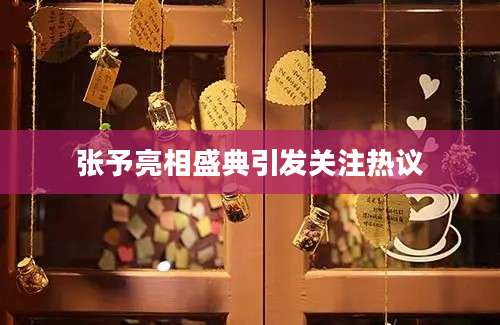 张予亮相盛典引发关注热议