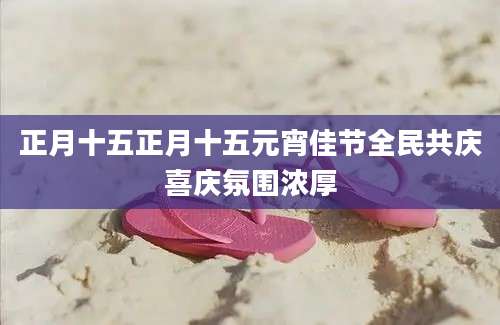 正月十五正月十五元宵佳节全民共庆喜庆氛围浓厚