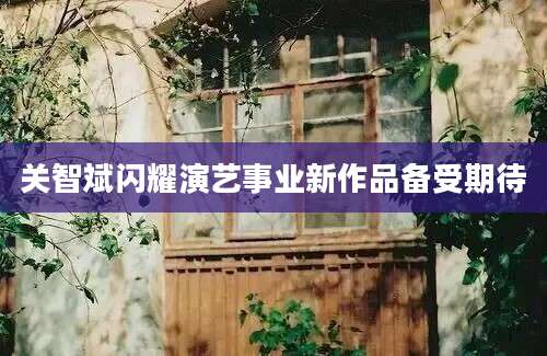 关智斌闪耀演艺事业新作品备受期待
