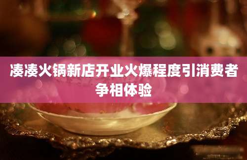 凑凑火锅新店开业火爆程度引消费者争相体验