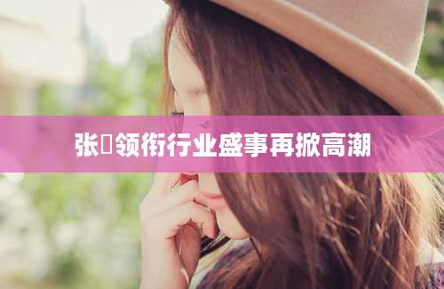 张堃领衔行业盛事再掀高潮