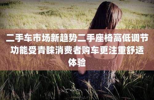 二手车市场新趋势二手座椅高低调节功能受青睐消费者购车更注重舒适体验