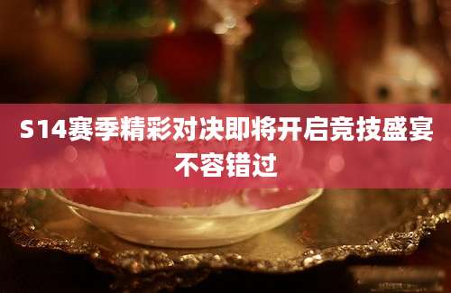 S14赛季精彩对决即将开启竞技盛宴不容错过