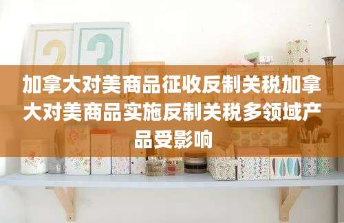 加拿大对美商品征收反制关税加拿大对美商品实施反制关税多领域产品受影响