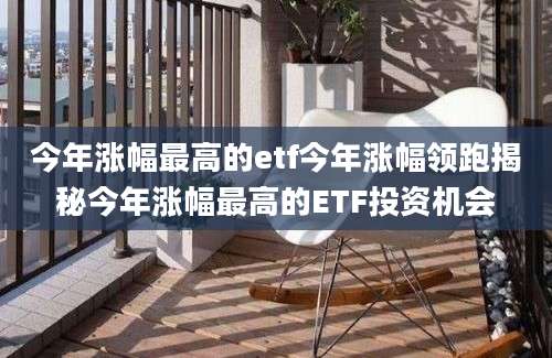 今年涨幅最高的etf今年涨幅领跑揭秘今年涨幅最高的ETF投资机会