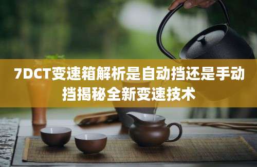 7DCT变速箱解析是自动挡还是手动挡揭秘全新变速技术