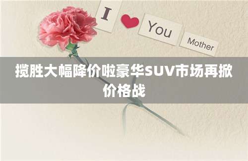 揽胜大幅降价啦豪华SUV市场再掀价格战
