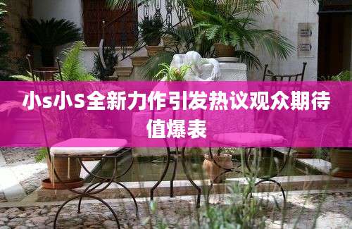 小s小S全新力作引发热议观众期待值爆表