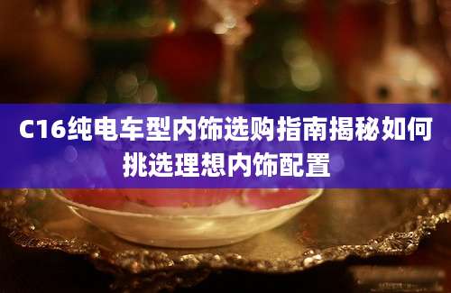 C16纯电车型内饰选购指南揭秘如何挑选理想内饰配置