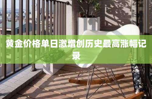 黄金价格单日激增创历史最高涨幅记录