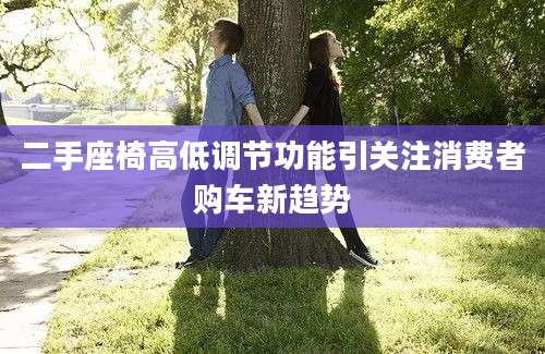 二手座椅高低调节功能引关注消费者购车新趋势