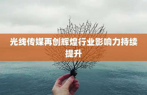 光线传媒再创辉煌行业影响力持续提升